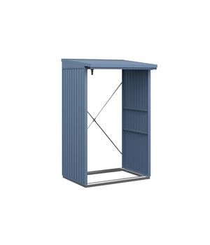 Hörmann Berry-Kaminholzregal Classic, Taubenblau - Metall, Aluminium, Stahl