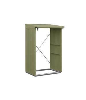Hörmann Berry-Kaminholzregal Classic, Schilfgrün - Metall / Aluminium Stahl