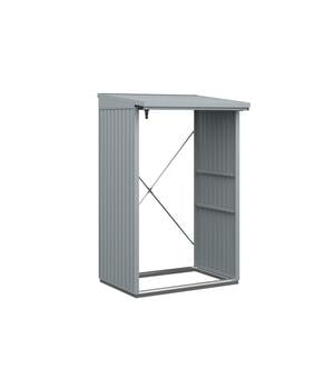 Hörmann Berry-Kaminholzregal Classic, Fenstergrau - Metall / Aluminium Stahl