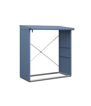 Hörmann Berry-Kaminholzregal Classic, Taubenblau - Metall / Aluminium Stahl