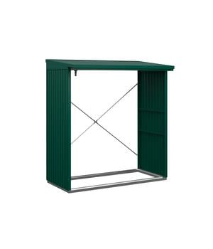 Hörmann Berry-Kaminholzregal Classic, Moosgrün - Metall, Aluminium, Stahl
