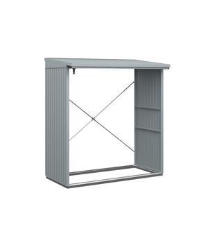 Hörmann Berry-Kaminholzregal Classic, Fenstergrau - Metall, Aluminium, Stahl