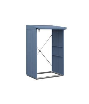 Hörmann Berry-Kaminholzregal Modern, Taubenblau - Metall, Aluminium, Stahl