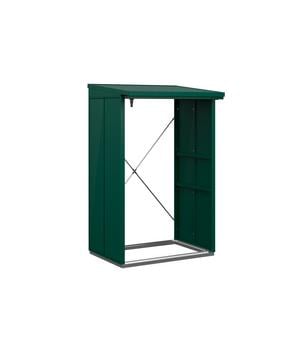 Hörmann Berry-Kaminholzregal Modern, Moosgrün - Metall, Aluminium, Stahl
