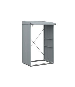 Hörmann Berry-Kaminholzregal Modern, Fenstergrau - Metall / Aluminium Stahl