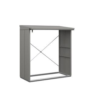 Hörmann Berry-Kaminholzregal Modern, Graualuminium - Metall / Aluminium Stahl