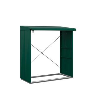 Hörmann Berry-Kaminholzregal Modern, Moosgrün - Metall / Aluminium Stahl