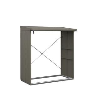 Hörmann Berry-Kaminholzregal Modern, Quarzgrau - Metall / Aluminium Stahl