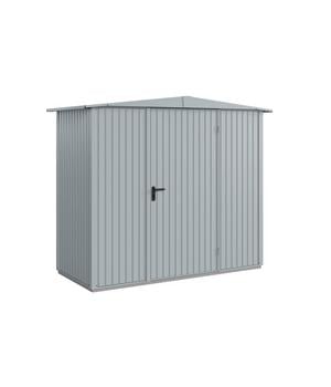 Hörmann Berry-Gerätehaus Classic-S Typ 1, ca. B258,8/H216/T121,3 cm, Fenstergrau - Metall / Aluminium Stahl