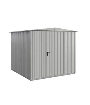 Hörmann Berry-Gerätehaus Classic-S Typ 2, ca. B258,8/H216/T247,7 cm, Weißaluminium - Metall / Aluminium Stahl