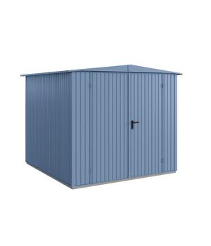 Hörmann Berry-Gerätehaus Classic-S Typ 2, ca. B258,8/H216/T247,7 cm, Taubenblau - Metall, Aluminium, Stahl