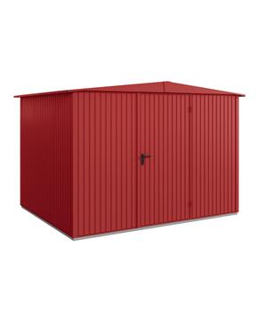 Hörmann Berry-Gerätehaus Classic-S Typ 3, ca. B323,6/H219,4/T247,7 cm, Purpurrot - Metall / Aluminium Stahl
