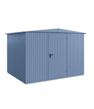Hörmann Berry-Gerätehaus Classic-S Typ 3, ca. B323,6/H219,4/T247,7 cm, Taubenblau - Metall, Aluminium, Stahl