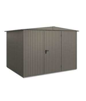 Hörmann Berry-Gerätehaus Classic-S Typ 3, ca. B323,6/H219,4/T247,7 cm, Quarzgrau - Metall / Aluminium Stahl