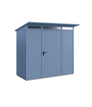 Hörmann Berry-Gerätehaus Classic-P Typ 1, ca. B247,9/H228,6/T153 cm, Taubenblau - Metall / Aluminium Stahl Acryl