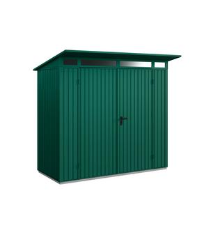 Hörmann Berry-Gerätehaus Classic-P Typ 1, ca. B247,9/H228,6/T153 cm, Moosgrün - Metall / Aluminium Stahl Acryl