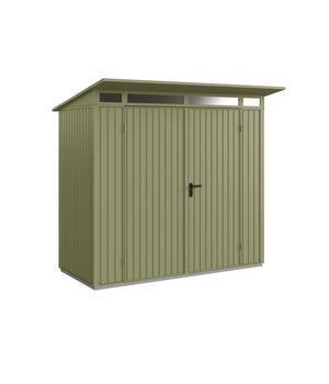 Hörmann Berry-Gerätehaus Classic-P Typ 1, ca. B247,9/H228,6/T153 cm, Schilfgrün - Metall, Aluminium, Stahl, Acryl
