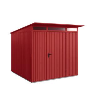 Hörmann Berry-Gerätehaus Classic-P Typ 2, ca. B247,9/H232,3/T283,4 cm, Purpurrot - Metall, Aluminium, Stahl, Acryl