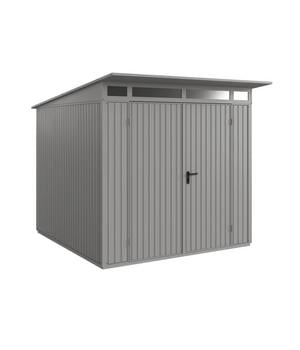 Hörmann Berry-Gerätehaus Classic-P Typ 2, ca. B247,9/H232,3/T283,4 cm, Graualuminium - Metall, Aluminium, Stahl, Acryl