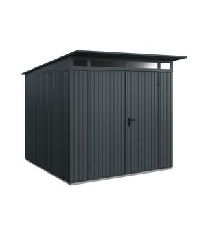 Hörmann Berry-Gerätehaus Classic-P Typ 2, ca. B247,9/H232,3/T283,4 cm, Anthrazit - Metall / Aluminium Stahl Acryl