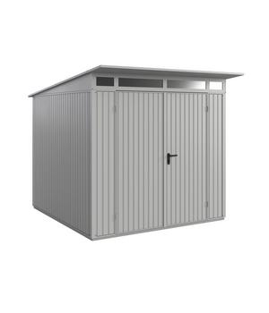 Hörmann Berry-Gerätehaus Classic-P Typ 2, ca. B247,9/H232,3/T283,4 cm, Weißaluminium - Metall / Aluminium Stahl Acryl
