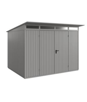 Hörmann Berry-Gerätehaus Classic-P Typ 3, ca. B312,7/H232,3/T283,4 cm, Graualuminium - Metall, Aluminium, Stahl, Acryl