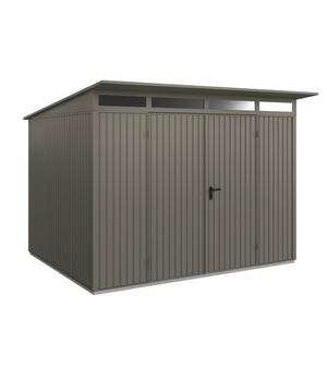 Hörmann Berry-Gerätehaus Classic-P Typ 3, ca. B312,7/H232,3/T283,4 cm, Quarzgrau - Metall, Aluminium, Stahl, Acryl