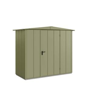 Hörmann Berry-Gerätehaus Modern-S Typ 1, ca. B258,8/H216/T121,3 cm, Schilfgrün - Metall / Aluminium Stahl