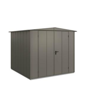 Hörmann Berry-Gerätehaus Modern-S Typ 2, ca. B258,8/H216/T247,7 cm, Quarzgrau - Metall / Aluminium Stahl