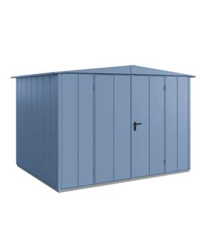 Hörmann Berry-Gerätehaus Modern-S Typ 3, ca. B323,6/H219,4/T247,7 cm, Taubenblau - Metall / Aluminium Stahl