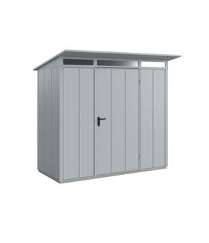 Hörmann Berry-Gerätehaus Modern-P Typ 1, ca. B247,9/H228,6/T153 cm, Fenstergrau - Metall / Aluminium Stahl Acryl