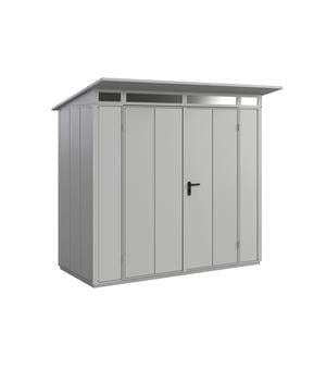Hörmann Berry-Gerätehaus Modern-P Typ 1, ca. B247,9/H228,6/T153 cm, Weißaluminium - Metall, Aluminium, Stahl, Acryl