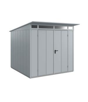 Hörmann Berry-Gerätehaus Modern-P Typ 2, ca. B247,9/H232,3/T283,4 cm, Fenstergrau - Metall, Aluminium, Stahl, Acryl