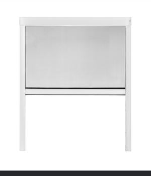 Hecht Insektenschutzrollo elektrisch, inkl. Solarpanel, ca. B130/H160 cm, Weiß - Textilien / Aluminium