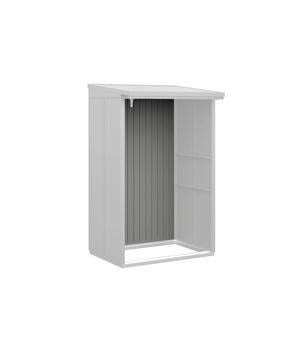Hörmann Rückwand für Berry-Kaminholzregal Typ 1, ca. B117,3/H188 cm, Weißaluminium - Metall