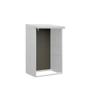 Hörmann Rückwand für Berry-Kaminholzregal Typ 1, ca. B117,3/H188 cm, Quarzgrau - Metall