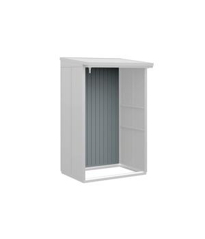 Hörmann Rückwand für Berry-Kaminholzregal Typ 1, ca. B117,3/H188 cm, Fenstergrau - Metall