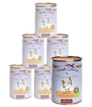 Terra Canis Nassfutter für Hunde Senior, 6 x 400 g