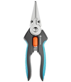 GARDENA Ernteschere GripCut, Anthrazit / Blau - Edelstahl Kunststoff