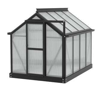 Vitavia Minigewächshaus Merlin, ca. B80/H106,50/T111 cm, Schwarz - Aluminium, Polycarbonat