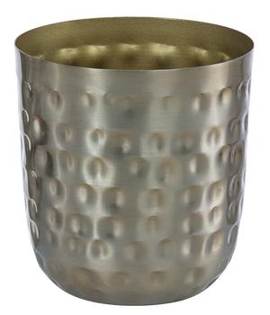 Dehner Metall-Übertopf Mayren, konisch, gold, ca. Ø12 cm