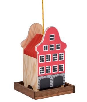 dobar® green label Vogelfutterhaus Rothenburg, pink, ca. B19/H30/T19 cm
