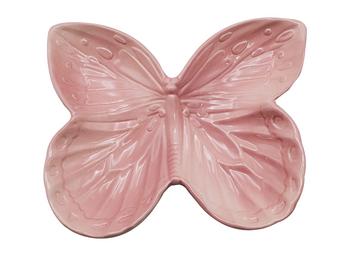 Dehner Natura Premium Vogeltränke Farfalla, rosa, ca. B25,5/H4,5/T20,5 cm