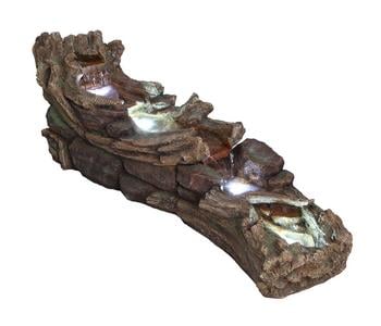 Ubbink Polyresin-Gartenbrunnen Acqua Arte Arbia, ca. H48 cm, Grau / Braun - Polyresin
