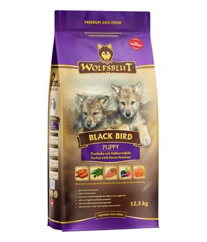 WOLFSBLUT Trockenfutter für Hunde Black Bird, Adult, Truthahn & Süßkartoffel