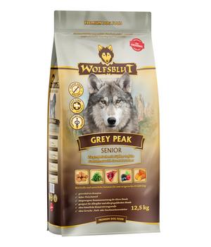 WOLFSBLUT Trockenfutter für Hunde Grey Peak, Senior, Ziege & Süsskartoffeln