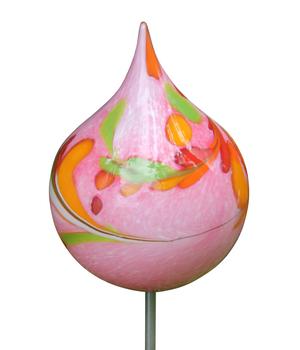 MP Glaszauber Glas-Zwiebel, ca. Ø15 cm, Rosa / Orange Grün - Glas