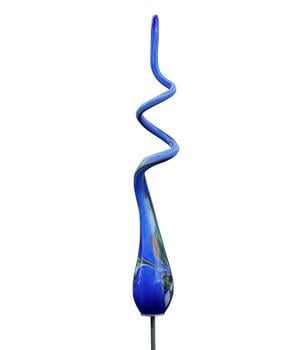 MP Glaszauber Glas-Spirale, ca. Ø12/H55 cm, Blau - Glas