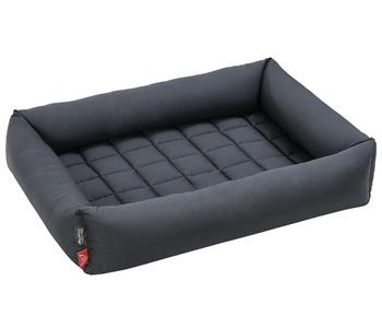 Dehner Wild Nature Hundebett Nest, rechteckig, grau, Dunkelgrau - Polyester / Baumwolle