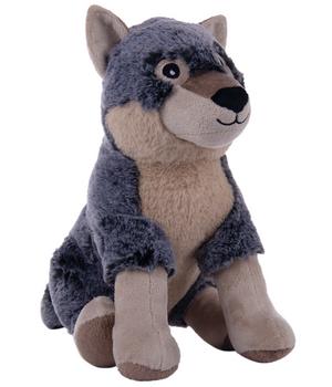 Dehner Lieblinge Stofftier Wolf, ca. B20/H30 cm, Grau / Beige - Polyester